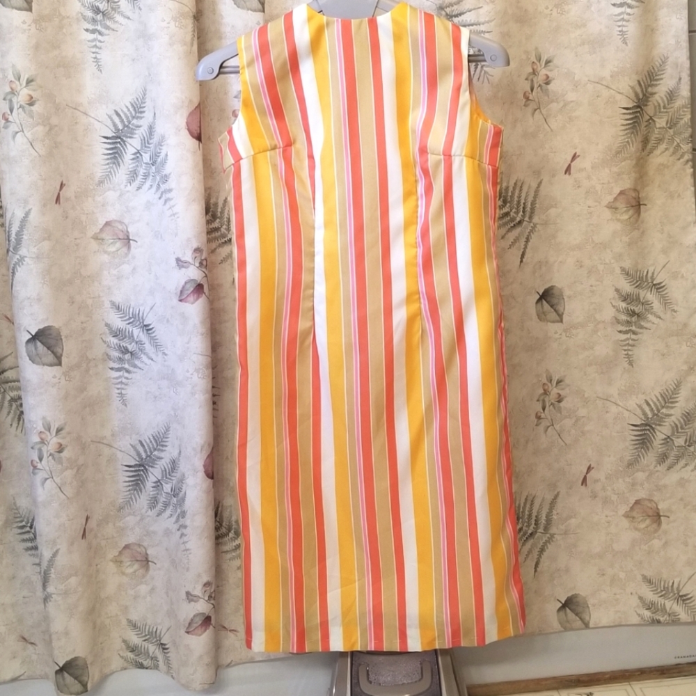 Vintage retro 60s homemade striped dress
